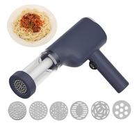 Machine électrique Idiyappam et pâtes - Presse à pâtes portable sans fil - Machine à pâtes automatique 6 en 1 - Outils de cuisine polyvalents pour Idiyappam, pâtes et nouilles maison(Blanc)
