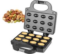 Machine Électrique pour le Petit Déjeuner avec Plaques Antiadhésives, Hacheur de Muffins, Sandwichière, Gril à Pancakes et Contrôle de Température Ajustable - 750W