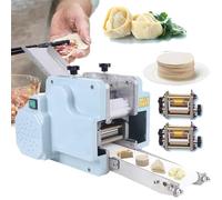 Machine électrique pour raviolis avec moule 1/2/3, machine à emballer Wonton 8 x 8 cm + machine à pâtes électrique de 3 mm + machine à raviolis de 8 cm 2 moules