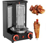 Machine électrique Shawarma Doner Kebab Rôtissoire Gyroscopique Verticale avec Réglage De La Température pour La Cuisine Domestique Commerciale, Black, M