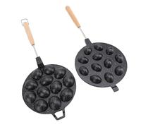 Machine en Forme de Biscuit aux Noix, Poêle Antiadhésive de Grande capacité pour les Fêtes de Cuisson, Alliage D'aluminium 12 Trous (BLACK)