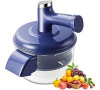 Machine éplucheuse de fruits électrique, outil multifonction pour enlever la peau de l'ail et des tomates pour petits fruits et baies, sans fil et portable pour le camping et les voyages Blue