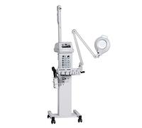 Machine faciale multifonctionnelle 13 en 1 - Cuiseur vapeur à l'ozone chaud et froid rentable avec lampe loupe et support réglable, station professionnelle tout-en-un pour salon et usage domestique