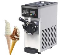 Machine Glace Italienne,Machine Glace Italienne Comptoir,Rendement 4-5kg/H,Machine Glace Italienne Maison,Avec Réservoir 2,5 L & Cylindre 1 L,Avec Pré-Refroidissement écran Lcd,Cream