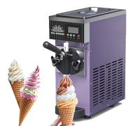 Machine Glace Italienne Maison,Machine Glace Italienne Comptoir, Rendement 4 à 5 Kg/H,Avec Pré-Refroidissement,Nettoyage Automatique,écran Lcd,Machine Glace Italienne Pour Parfum Unique,Purple