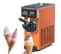 Machine Glace Italienne Maison,Machine Glace Italienne Comptoir, Rendement 4 à 5 Kg/H,Avec Pré-Refroidissement,Nettoyage Automatique,écran Lcd,Machine Glace Italienne Pour Parfum Unique,Orange