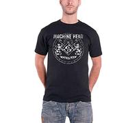 Machine Head Classic Crest - T-Shirt - Manches Courtes - Homme - Noir - Large (Taille Fabricant: Large)