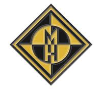Machine Head - Logo en diamant - Badge, émail RO7657 (Taille unique) (Noir/Jaune)