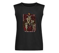 Machine Head The Devil Card Mens Unisex Sleeveless T-Shirt Graphic Print Vests Top Black Tank Tee XL