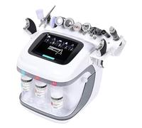 Machine Hydrafaciale Professionnelle,Machine Faciale À Oxygène Et Hydrogène avec Écran LCD 8 Pouces Et 10 Têtes,Nettoyage Et Hydratation La Peau,Favorise L'absorption La Nutrition