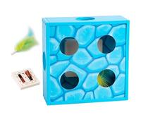 Machine intelligente pour faire du fromage, jouet puzzle pour chat, jouet interactif pour chat, labyrinthe de rotation de plumes dans les trous, jouet amusant pour chat, jouet en plumes P