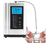Machine ionisatrice d'eau pour la maison, pH 3,5-10,5, machine à eau alcaline, ORP jusqu'à -500 mV, avec 7 réglages d'eau, 8 000 litres par filtre, nettoyage automatique, voix intelligente Silver