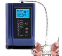 Machine ionisatrice d'eau pour la maison, pH 3,5-10,5, machine à eau alcaline, ORP jusqu'à -500 mV, avec 7 réglages d'eau, 8 000 litres par filtre, nettoyage automatique, voix intelligente Blue