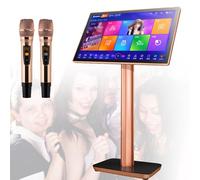 Machine Karaoké Tout-en-Un, Lecteur Karaoké Intelligent avec Commande Vocale, écran Tactile Capacitif, Télécommande Mobile et Application, Plusieurs Modes Musicaux 22in-3T