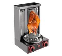 Machine Kebab Gaz 3000W, Tournebroche Vertical Professionnel avec Rotation 360°, Rôtissoire à Döner Grande Capacité 8kg, Grill Inox pour Restaurant Snack Bar Camping Fête