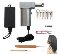 Machine Locks Créateur de Dreadlocks avec 6 Aiguilles, Machine Portable au Crochet pour Dreadlocks, Outil Électrique Rapide pour Faire, Retwister et Entretenir les Locks et Extensions de Cheveux