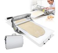 Machine manuelle à pâte, rouleau à pâtisserie pliable avec épaisseur réglable, presse à pâte en acier inoxydable et plastifieuse à croissants pour boulangeries commerciales à domicile, pizzas