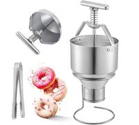 Machine manuelle de dépôt de beignets, capacité de 3 L avec 6 réglages d'épaisseur, 300 beignets/heure pour une distribution uniforme de la pâte et une mise en forme professionnelle
