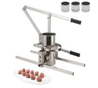 Machine manuelle de formage de boulettes de viande avec 3 moules, machine semi-automatique en acier inoxydable pour cuisines commerciales et restaurants