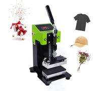 Machine manuelle de pressage à chaud, Contrôleur digital LCD à double chauffage Machine de pressage à chaud ,Shirt Hat Heat Press Transfer 0-250℃ Température ajustable