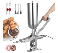 Machine Manuelle De Remplissage De Beignets De 5 Litres, Machine à Remplir Les Churros Avec 4 Buses, Remplisseuse De Beignets Professionnelle Pour Boulangerie Cuisine Café Et Pâtisserie