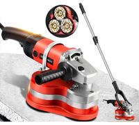 Machine Multifonctionnelle à Ponceuse à Sol Diamantée Electrique, avec 3 Roues Diamantées pour Broyage Sans Poussière, Polissage et Décapage sur Béton, Marbre, Pierre et Métal