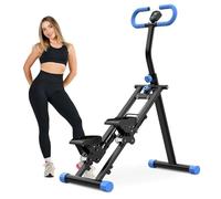 Machine Pas à Pas Verticale, avec entraînement Complet du Corps, Équipement de Cardio-Fitness Pliable avec Guidon réglable et écran LCD, pour Exercice de Gym à Domicile,B