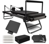 Machine Pilates Reformer, équipement Pilates Pliable pour Les Entraînements à Domicile, Combinaison Pilates Reformer Pliable pour Reformer Body Stami Stretching Balae Exercise Workout, A
