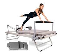 Machine Pilates Reformer for La Maison, Équipement d'exercice Pliable Multifonctionnel for Les Exercices De Musculation Pilates Reformer Stretching Training Bed for Salle De Sport