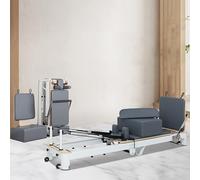 Machine Pilates Reformer Pliable, Équipement D'exercice Réglable À Domicile Avec Ressorts, Planche De Saut Et Boîte D'assise