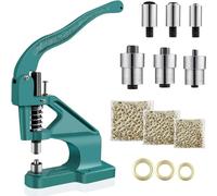 Machine Pince à Oeillets Professionnelle Manuelle à Crémaillère avec 3 Matrices et 900pcs Oeillets 6mm/10mm/12mm pour DIY Couturières Enseignes Fabricants