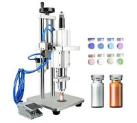 Machine pneumatique de scellage de flacons, sertisseuse de flacons en aluminium avec interrupteur à pédale, 4000pcs/h, hauteur réglable, outil de sertissage semi-automatique(15mm)