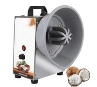 Machine portative de râpe de noix de coco, broyeur de traitement de noix de coco en acier inoxydable avec 1 couvercle anti-poussière de lame, 3 vitesses réglables/poignée antidérapante, 150 W