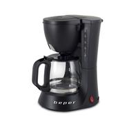 BEPER BC.060 Machine à Café, Cafetière Filtre, 800 W, 4 tasses, 600 ml, ABS, Noir