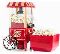 Machine pour Popcorn avec Air Chaud + Doseur et Récipient - Sans Graisse et sans Huile - Machine Pop-corn Maison Rétro - 1200W - Vintage Rouge