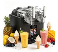 Machine professionnelle 7 en 1 for glaces et granités, avec deux trémies de 2 L et écran tactile, smoothies en 18 à 25 minutes, usage domestique et commercial