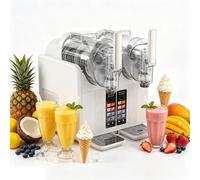 Machine professionnelle 7 en 1 for glaces et granités, avec deux trémies de 2 L et écran tactile, smoothies en 18 à 25 minutes, usage domestique et commercial