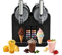 Machine professionnelle à glace et à granité 7 en 1, avec double récipient de 2 L, pas besoin de glace, smoothies en 18 à 25 minutes, for un usage commercial