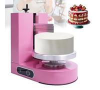 Machine professionnelle à glacer les gâteaux, machine à étaler la crème automatique à vitesse réglable,rotation avant/arrière, pour une utilisation domestique et commerciale en pâtisserie Pink