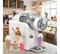 Machine Professionnelle À Granité, Machine À Slush 185w Pour Granités Et Boissons Froides, Appareil À Glace À L’Italienne 5-En-1 De 2000 Ml Avec Nettoyage Automatique, Utilisation Continue 12 H White