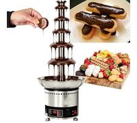 Machine professionnelle de fontaine à chocolat, plage de température de 30 à 150℃,chauffage sans eau, contrôle de la température réglable, for les fêtes(6tiers)