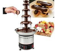 Machine professionnelle de fontaine à chocolat, plage de température de 30 à 150℃,chauffage sans eau, contrôle de la température réglable, for les fêtes(5tiers)
