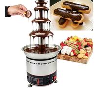 Machine professionnelle de fontaine à chocolat, plage de température de 30 à 150℃,chauffage sans eau, contrôle de la température réglable, for les fêtes(4tiers)