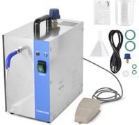 Machine professionnelle de nettoyage à vapeur for pierres précieuses, or et argent, 2 L/4 L, électrique en acier inoxydable, avec interrupteur au pied, for bagues, boucles d'oreilles, colliers(4l)