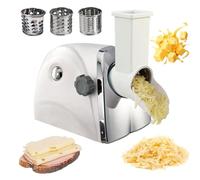 Machine Râpe à Fromage Rotative électrique, Râpe à Fromage Commerciale 300w Avec Lames En Acier Inoxydable 2,5/5/7 Mm, Nettoyage Facile, Machine à Salade Pour Légume Ou Spiraliseur Automatiqu plastic
