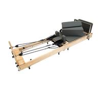 Machine Reformer Pilates Pliable Cadre en Chêne Multifonction Salle de Sport