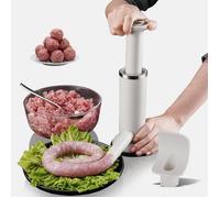 Machine remplir saucisses et boulettes 2 en 1, tube garnissage poussoir manuel, charcuterie maison sans gaspillage Label