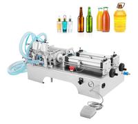 VEVOR Machine de Remplissage Liquide Pneumatique 100-1000 ml, Contrôle Automatique Acier Inoxydable Machine de Remplissage Fluide Réglable Conception Anti-goutte pour Alimentation Boissons Cosmétiques
