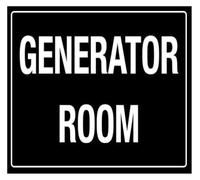 Machine Room Warning Black White Tin 12x8 Inch