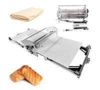 Machine Rouler PâTe éLectrique Pliante avec Planche DéCouper Laminoir PâTe éLectrique Acier Inoxydable pour Maison Machine Rouler avec éPaisseur RéGlable pour PâTisserie